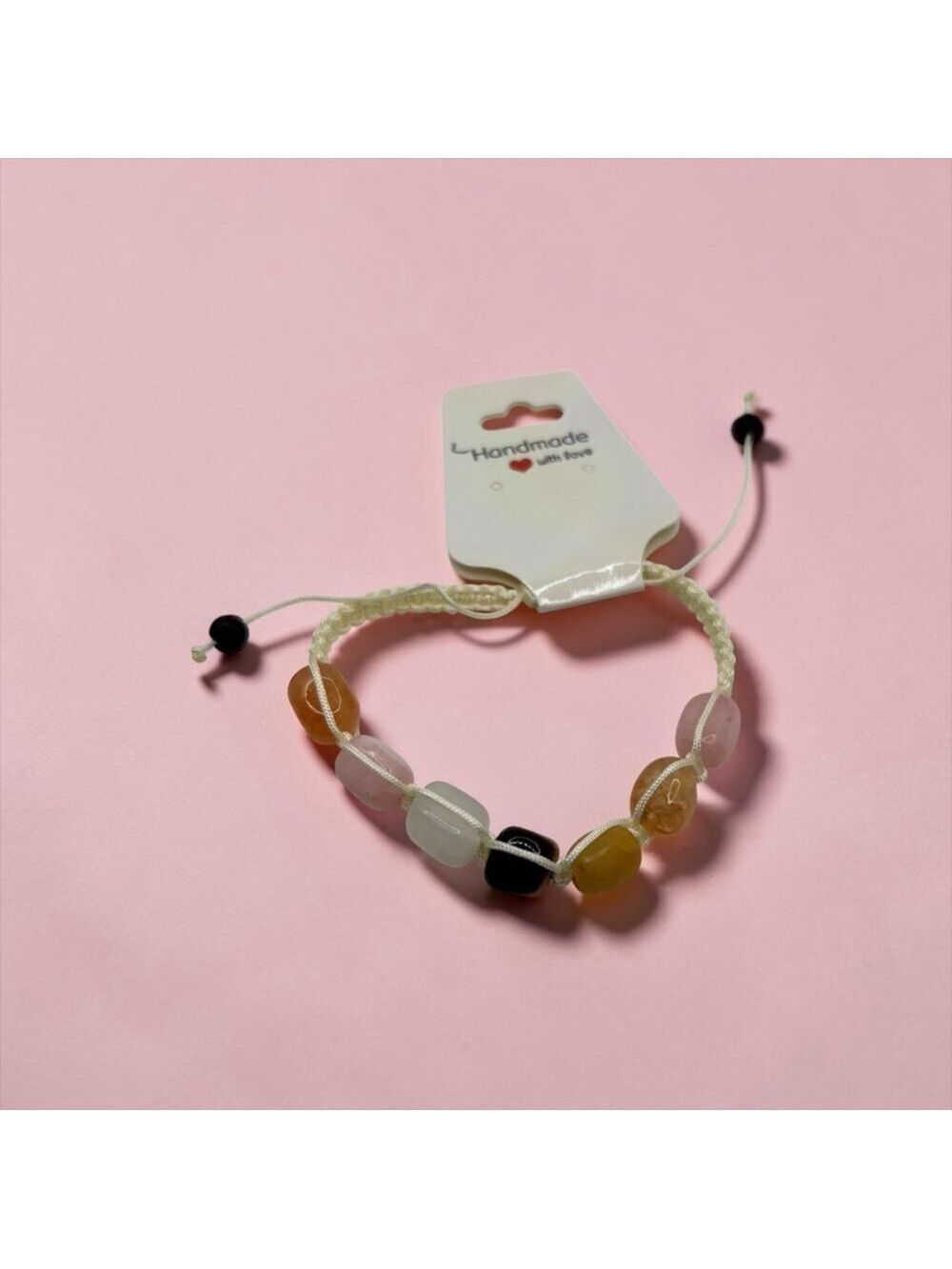 Natural Stone Adjustable Bracelet Boho Crystal Beaded Bracelet New - Picture 2 of 3